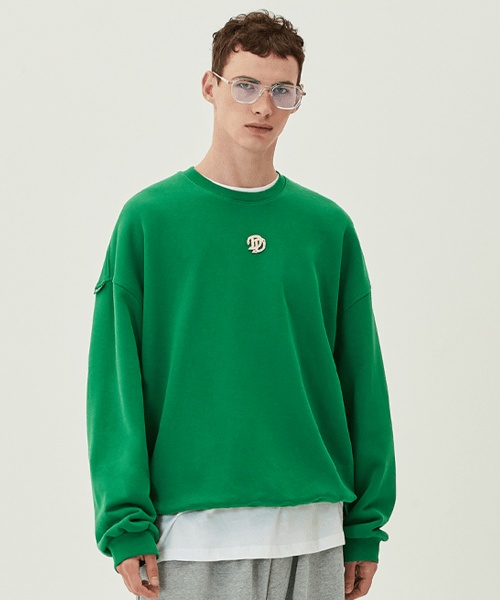 Свитшот с металлическим логотипом Signature Green