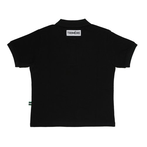 Поло-футболка с нашивкой короткий рукав WOMAN Black