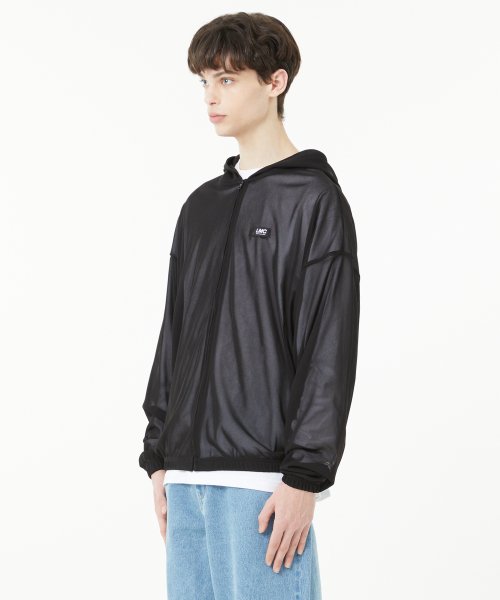 ITALIC MESH ZIP-UP худи чёрный