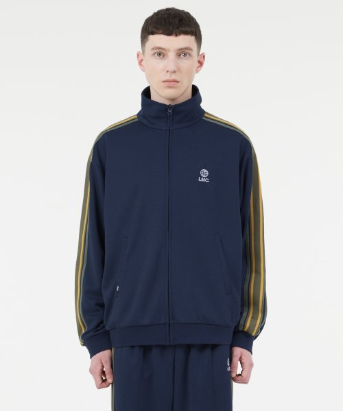 SIDE STRIPED JERSEY TRACK топ тёмно-синий