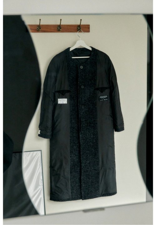 [Женское] Пальто Inside-out Round Neck long Coat (Over Fit)_RQCAW22593BKX