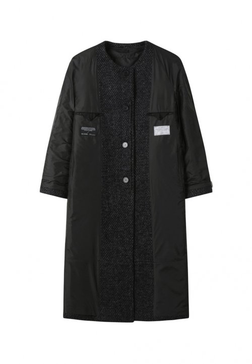 [Женское] Пальто Inside-out Round Neck long Coat (Over Fit)_RQCAW22593BKX