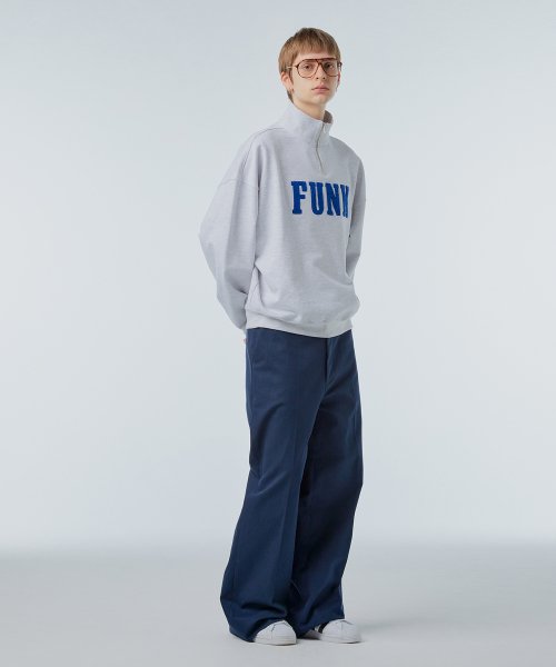 Широкие хлопковые брюки Ms - Navy
