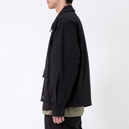 COTTON UTILITY JACKET Black