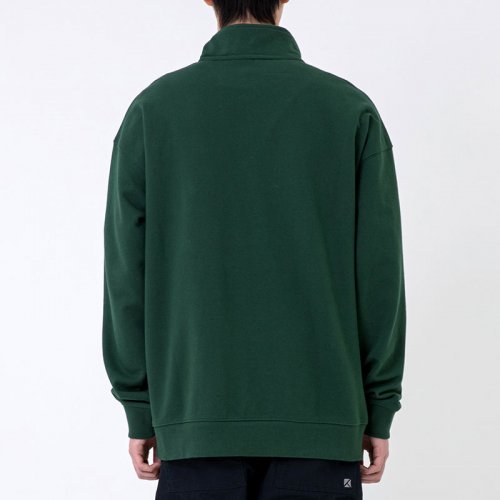 HALF ZIP CREWNECK Green