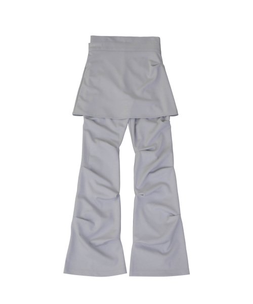 MUSINSA | OJOS Wrap Over Tuck Pants / Grey