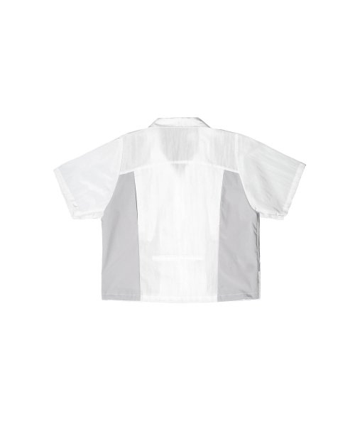 Curved карман String Zip-up / белый