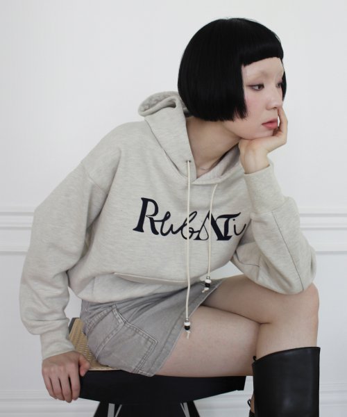 Lettering Logo HOOD (OATMEAL)