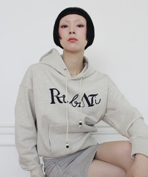 Lettering Logo HOOD (OATMEAL)