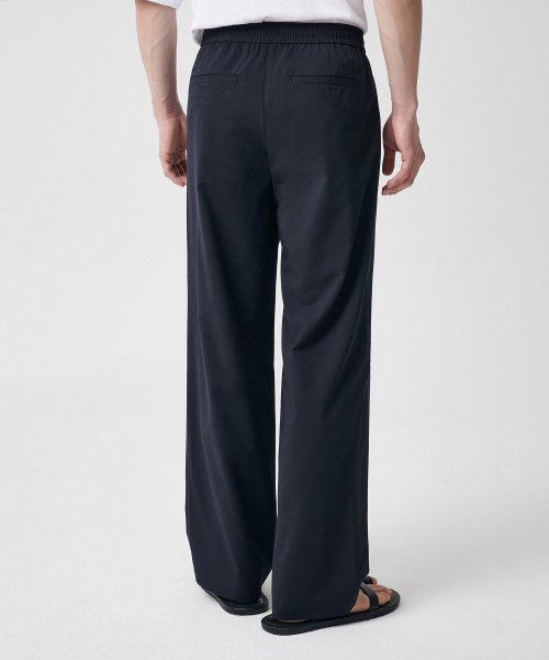 COOLTANDARD ONE TUCK широкий BANDING SLACKS тёмно-синий