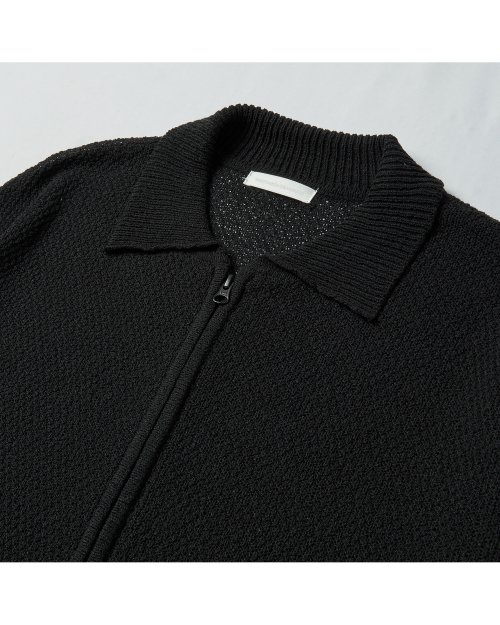 Сетчатый зип-худи с воротником (Black)