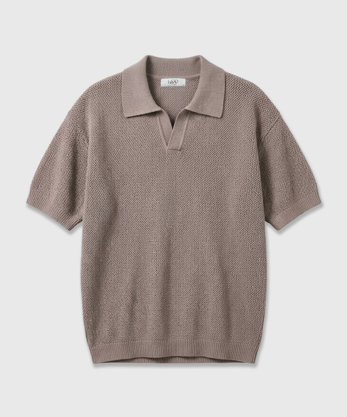 Плетеный трикотажный поло с коротким рукавом (3 COLORS)