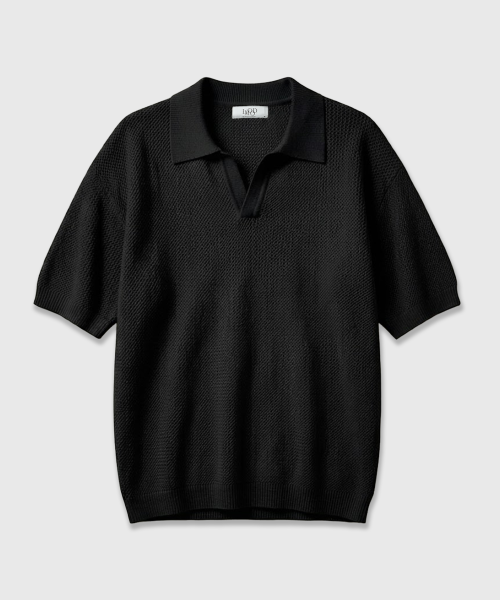Плетеный трикотажный поло с коротким рукавом (3 COLORS)