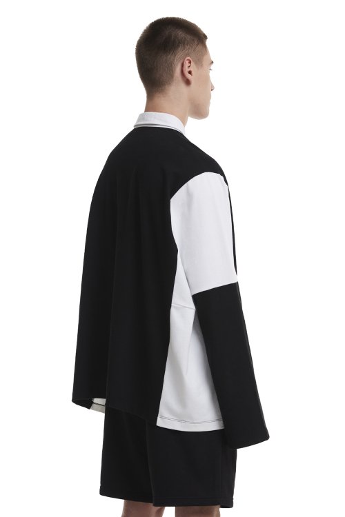 Paneled поло Shirt Black