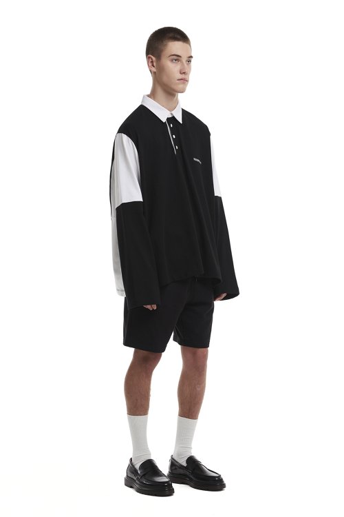 Paneled поло Shirt Black
