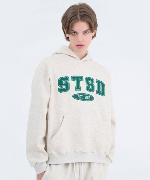 [SET] Худи с логотипом STSD и джоггеры, комплект 2P Oatmeal