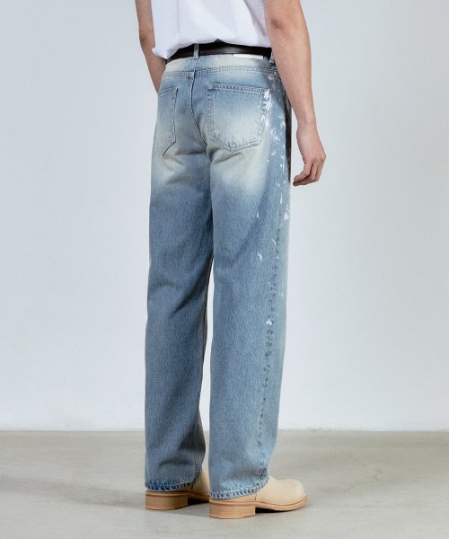 51066 CONE SPLASH EFFECT JEANS широкий прямой