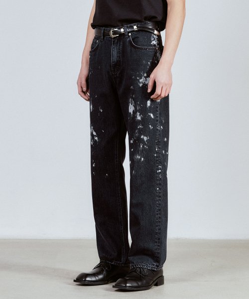 51067 CONE INK SPLATTER JEANS широкий прямой