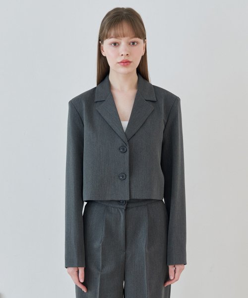 tailor semi crop куртка (угольная)
