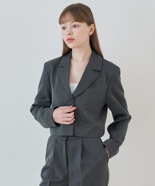 tailor semi crop куртка (угольная)