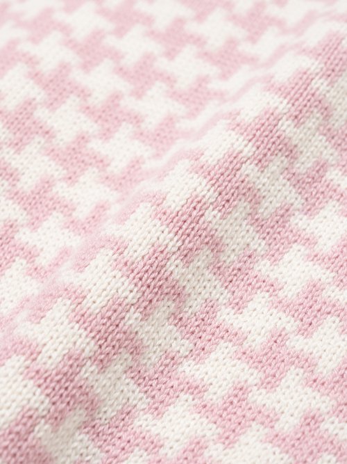 Женский кроп-жилет из жаккарда houndstooth [BABY-PINK]