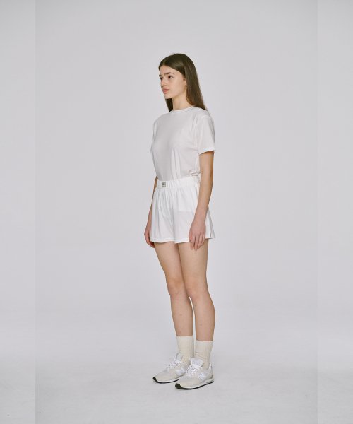 white silky cotton short set