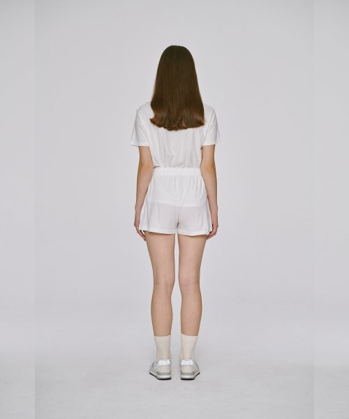 white silky cotton short set