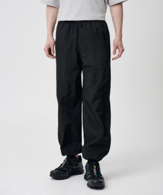 MUSINSA STANDARD ナイロンワイドストリングパンツ [ブラック] - 無印スタンダード 画像 2