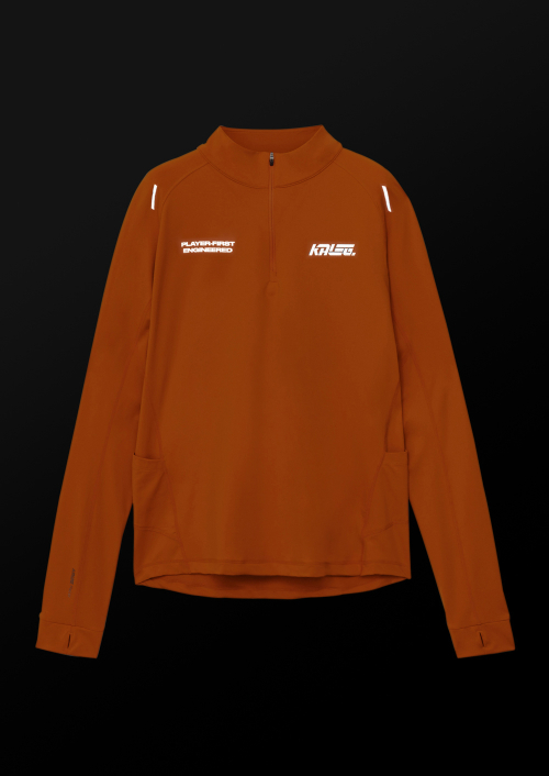 MENS PACER HALF-ZIP T SHIRTS_ORANGE