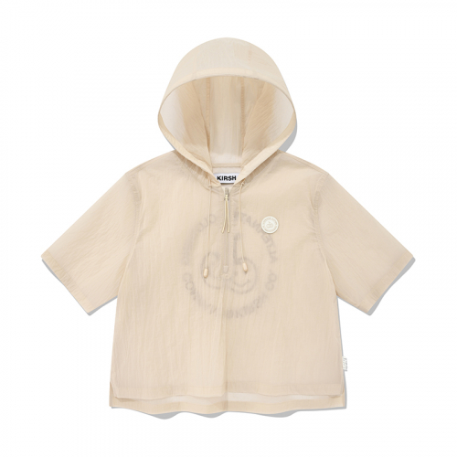 Худи-анорак из нейлона Doodle Cherry [Light Beige]