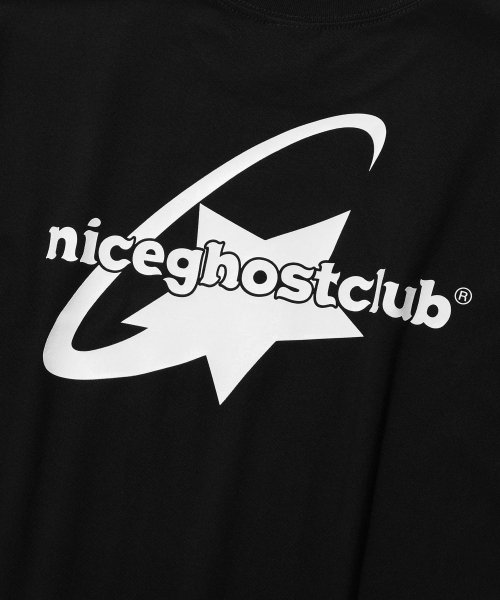 MUSINSA | NICE GHOST CLUB Shooting Star Logo T-Shirt_Black