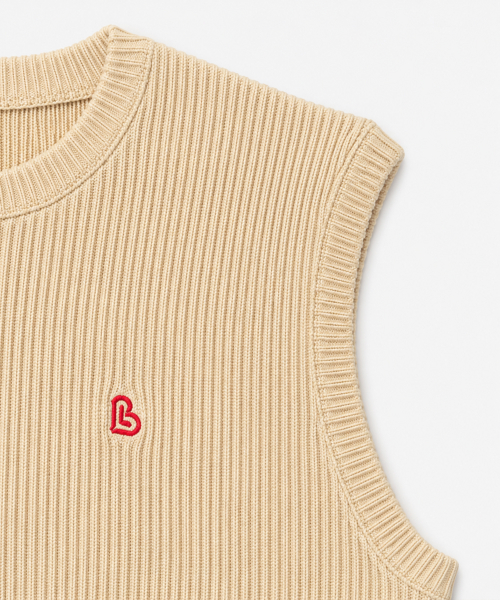 Повседневный вязаный жилет [Beige]