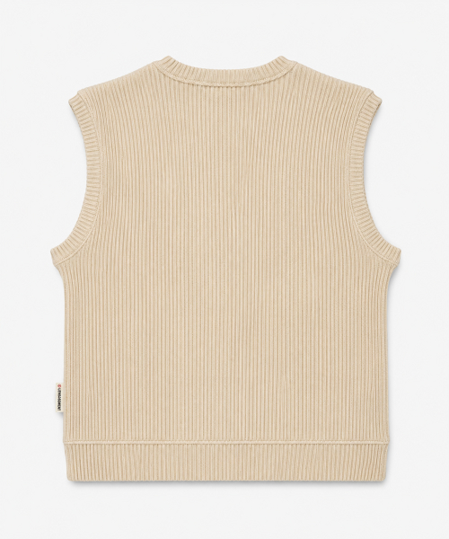 Повседневный вязаный жилет [Beige]
