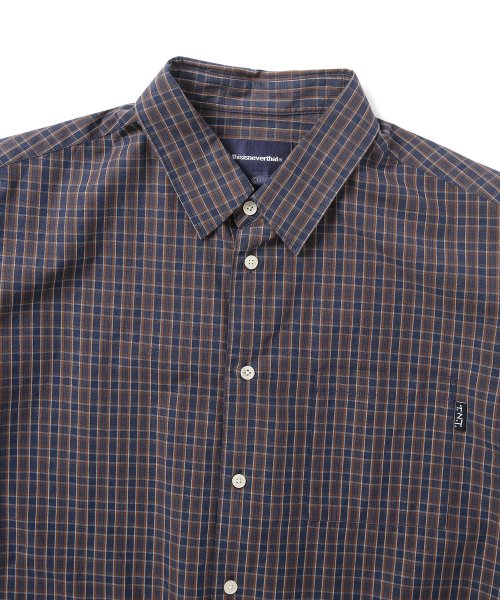 MUSINSA公式 | thisisneverthat® Plaid S/S Shirt Navy