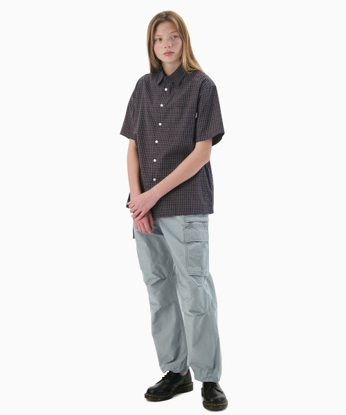 MUSINSA | thisisneverthat® Plaid S/S Shirt Navy