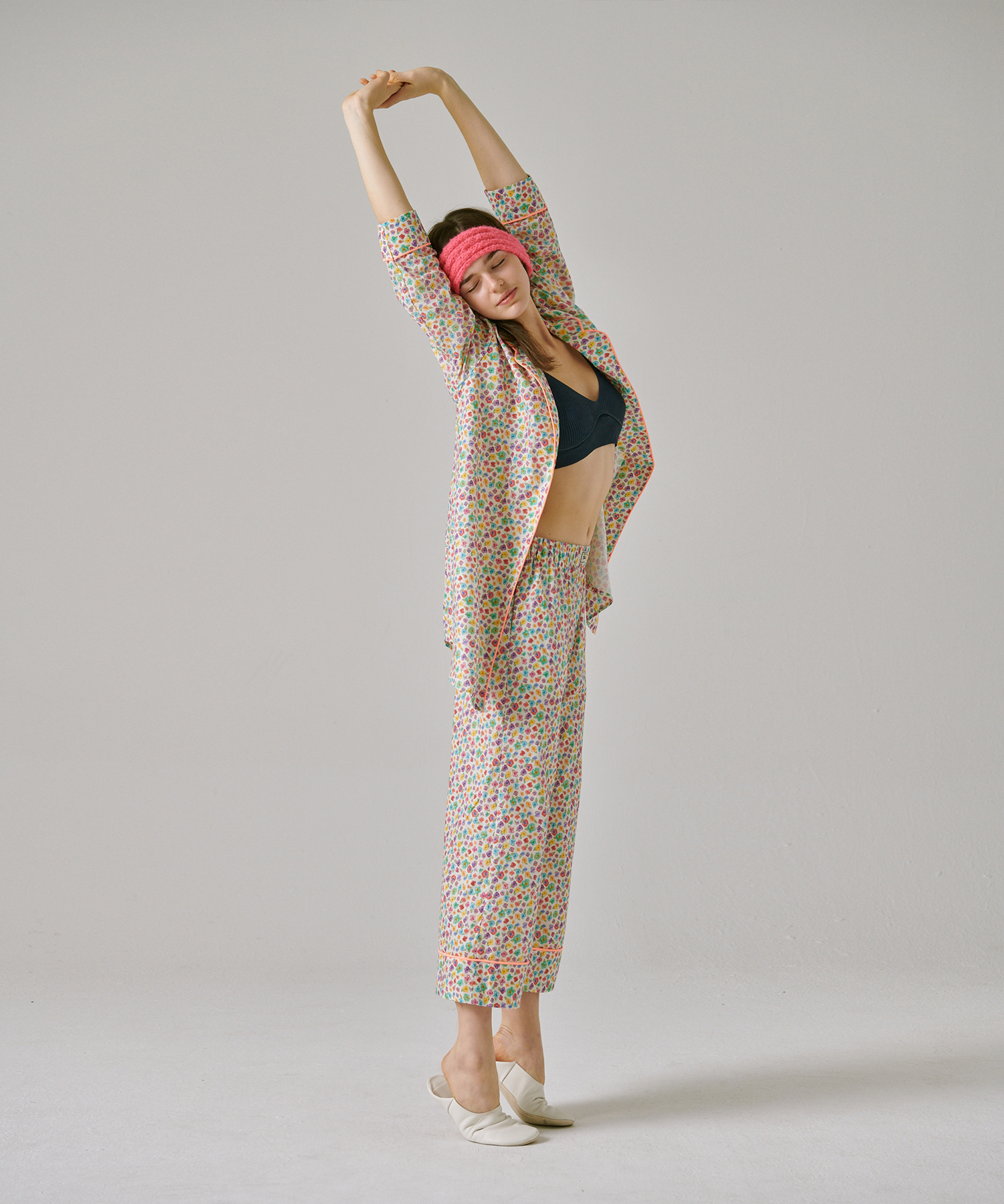 Flowering pajama рубашка mini платье
