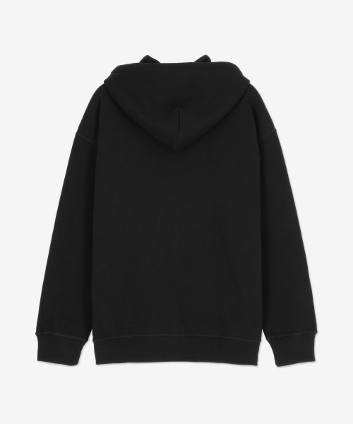 MUSINSA公式 | GANNI Oversize Software Zip-Up Hoodie - Black / T3232099