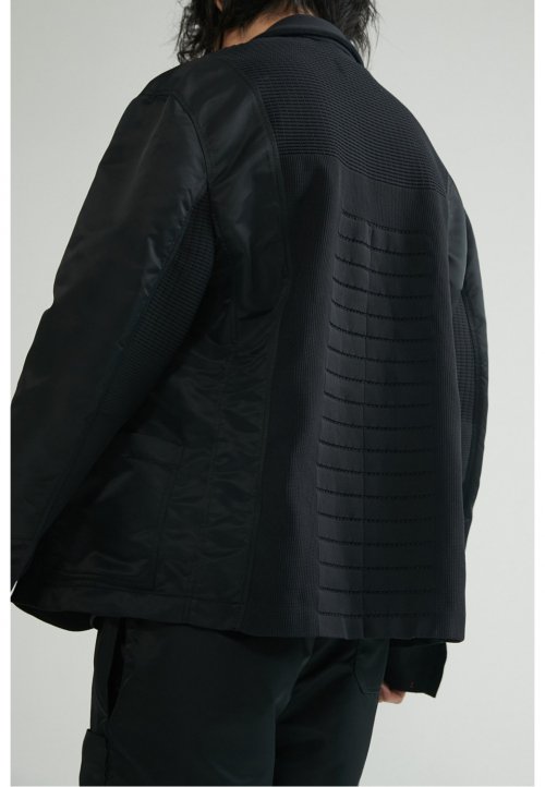 Knit Patched Jacket _RKJAS23602BKX