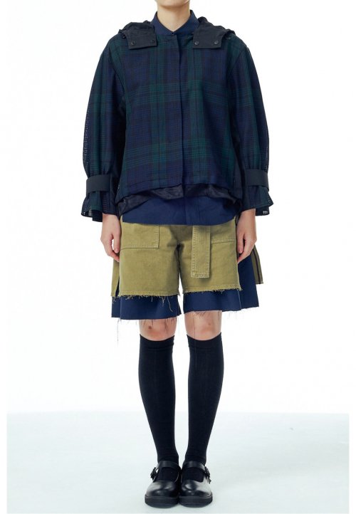 [ женский] Detachable Hood Mesh Outer _RQUAS23502BKX