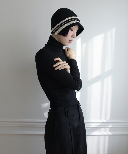 Classic Wide Wool Pants( BLACK)
