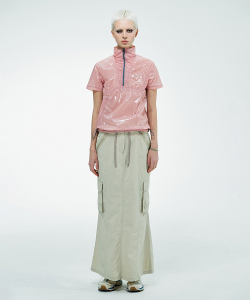 Half Zip Sweat Suit Top Pale Pink
