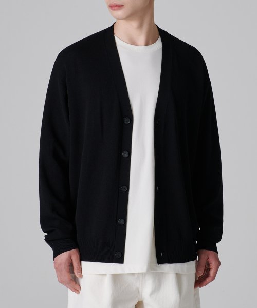 COOL TOUCH ESSENTIAL CARDIGAN[ BLACK]