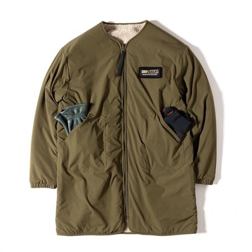 Женское двустороннее пальто боа / Olive