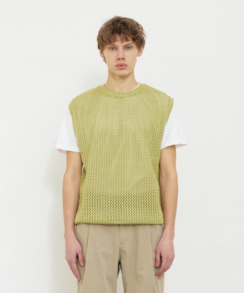 Перфорированный вязаный жилет OLIVE