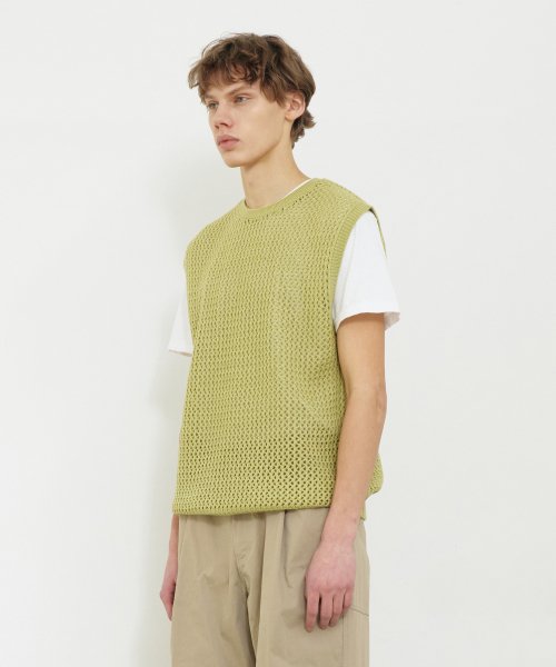 Перфорированный вязаный жилет OLIVE