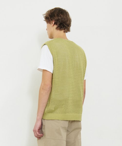 Перфорированный вязаный жилет OLIVE
