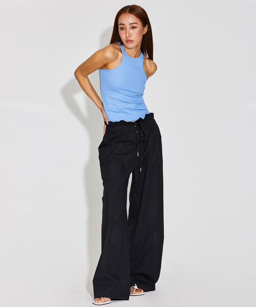 LACE UP WIDE- LEG COOL PANTS_T316BT705