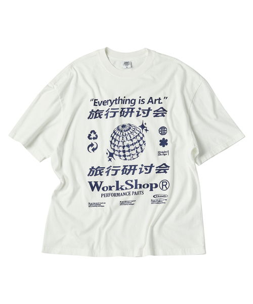 DISCO PIGMENT OVER FIT TEE CREAM