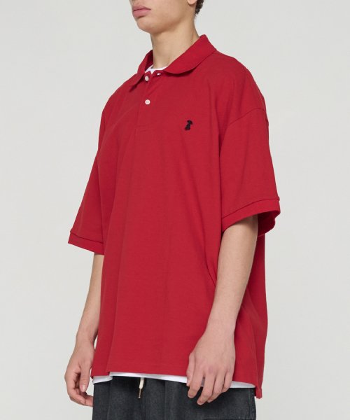 Футболка-поло пике giant fit (Red)