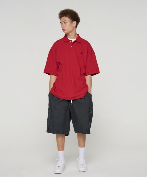 Футболка-поло пике giant fit (Red)